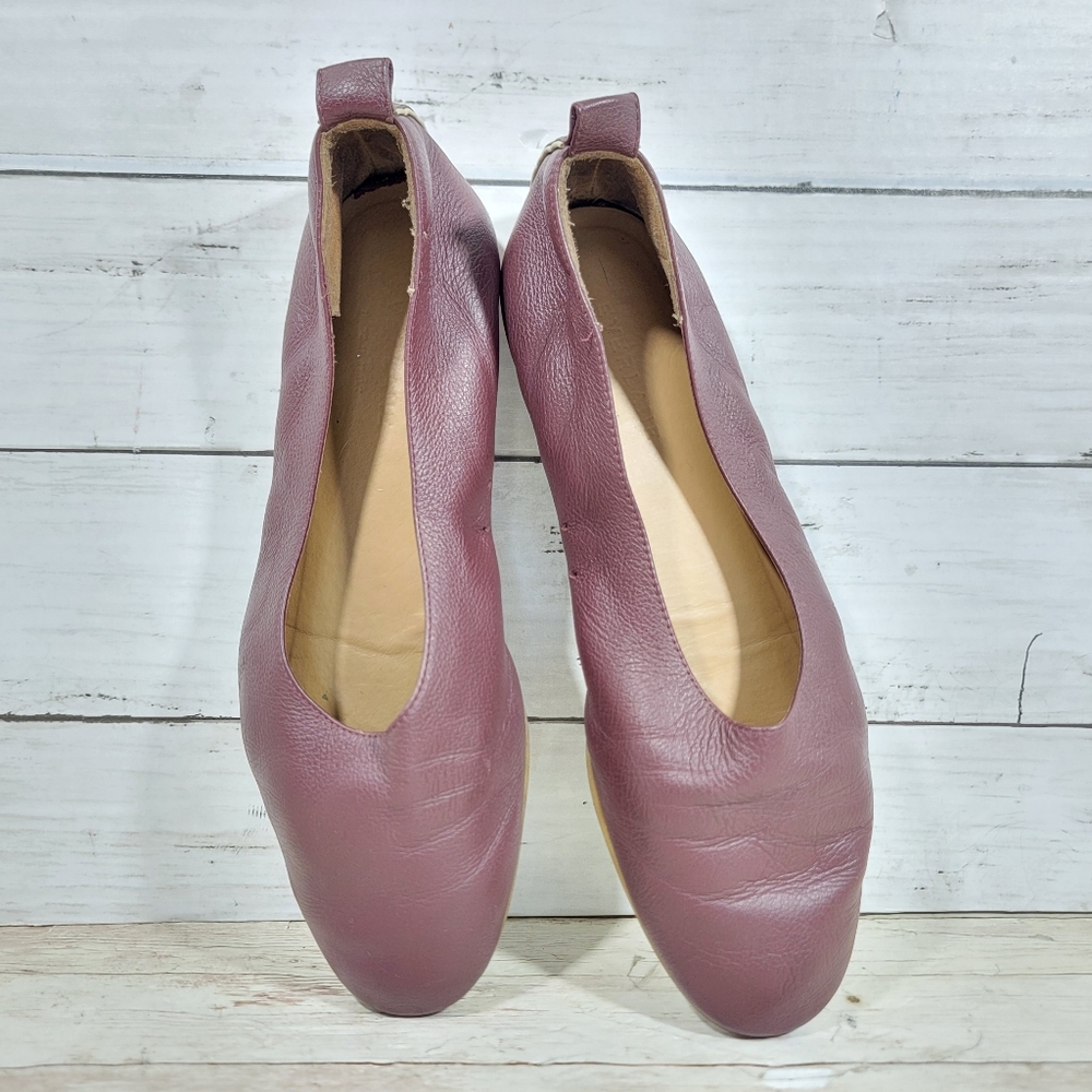 Everlane Mauve Leather Flats